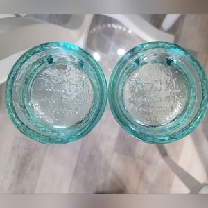 Set of 2 Pawnosh recyled glass cubby mini bowl in aqua make an offer